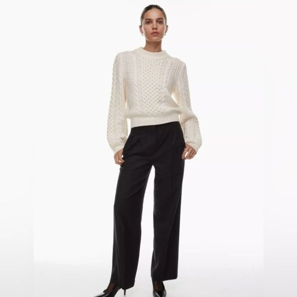 Aritzia Pants - Aritzia Wilfred Effortless Black Wide Leg Pants